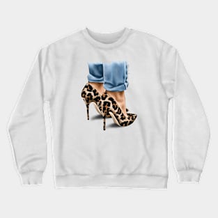 Leopard Heels Crewneck Sweatshirt